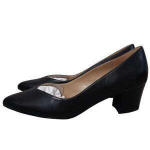 Naturalizer NEW Mali Black Leather Classic Pump‎ Pointed Toe Women's Size 9.5M